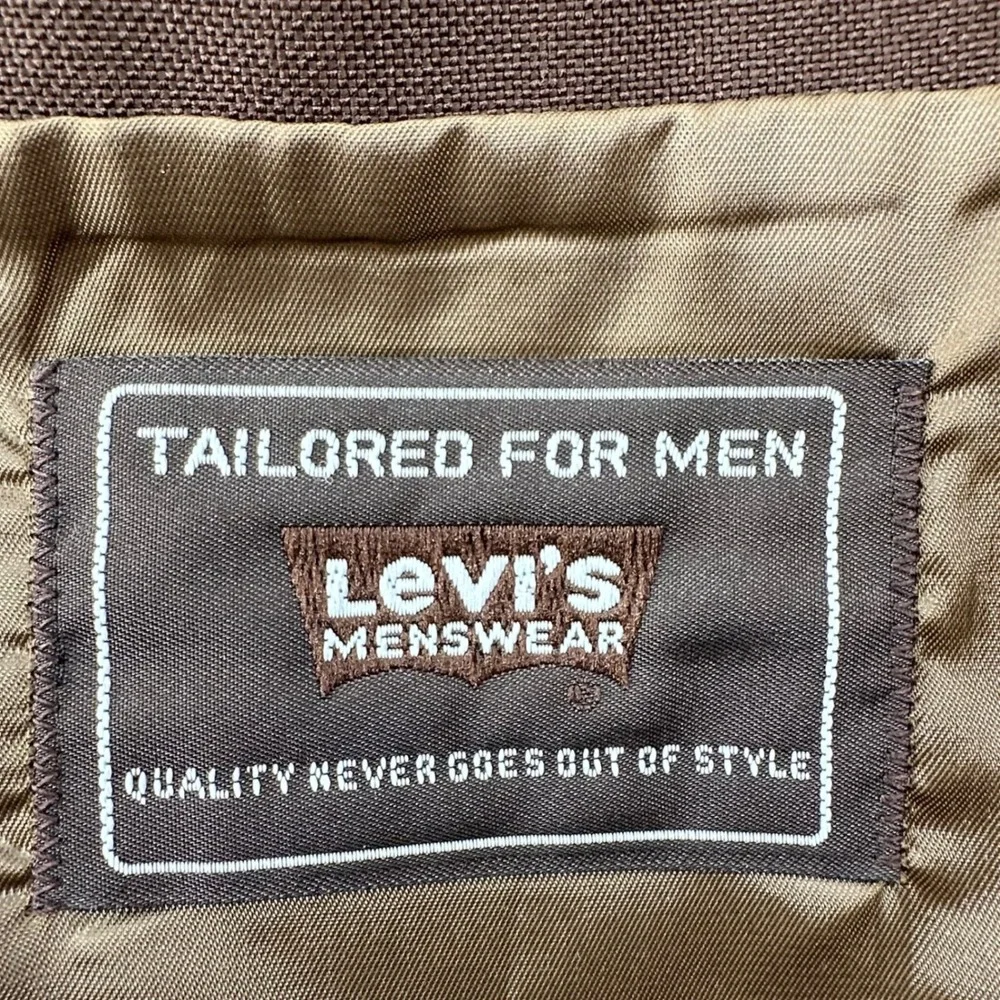 Levi's Action Suit Blazer Mens 46-48R Brown Vintage Sport Coat Retro Vintage